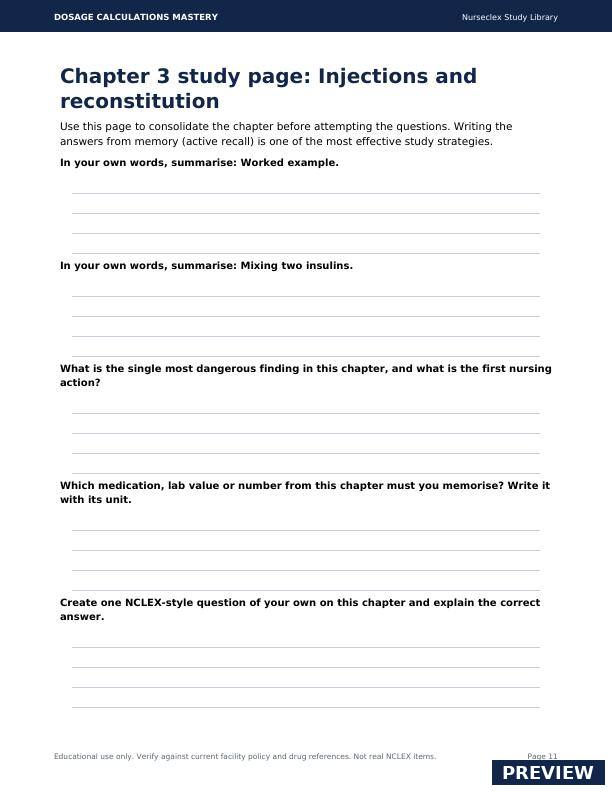 Dosage Calculations - Page 11