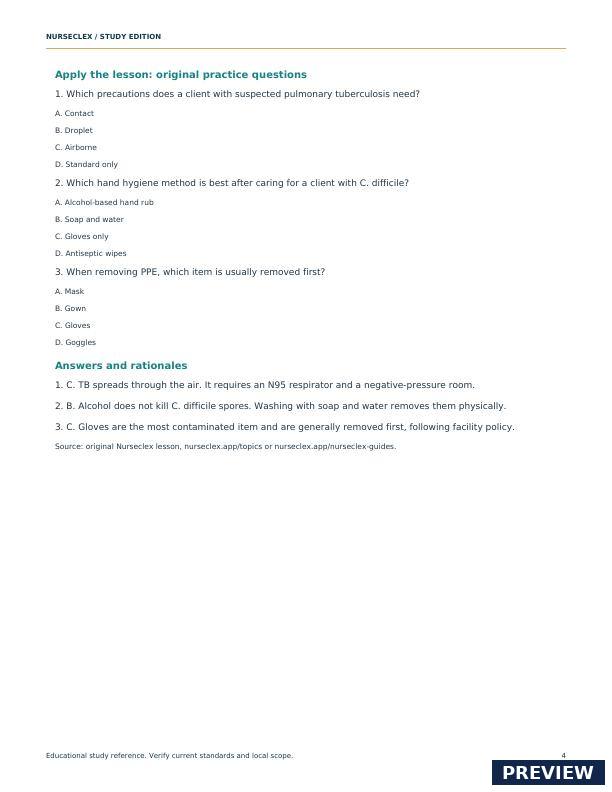 Safety & Infection Prevention - Page 4