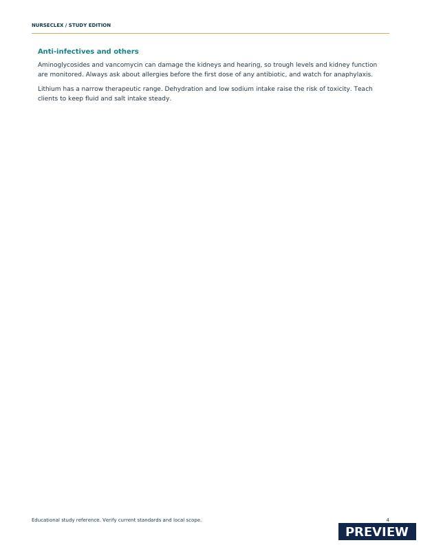 The 101 Must-Know NCLEX Medications Index - Page 4