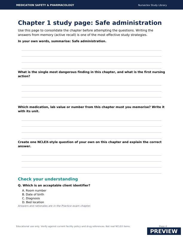 Medication Safety & Pharmacology - Page 4
