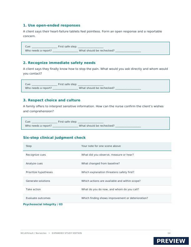 NCLEX-PN 2026 Safe Care & Clinical Judgment Workbook - Page 14