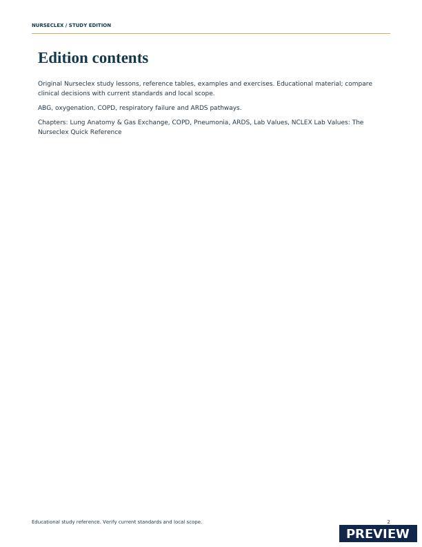 Respiratory System & Arterial Blood Gas (ABG) Mastery - Contents